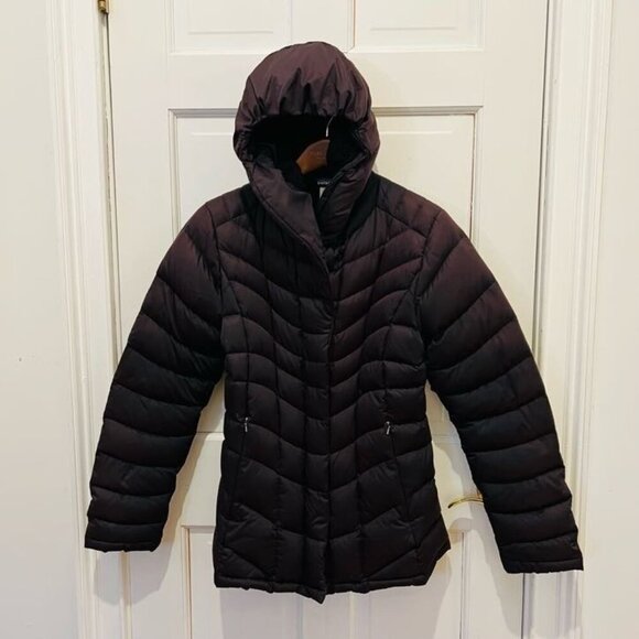 Patagonia Downtown Loft Parka Down Fill Trench Hoody Jacket Women’s Size Medium - Picture 1 of 16